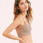 New Trendy Open Back Bra Seamless Brassiere, Comfortable Top Women Wire free Low Back Underwear No Pad Unlined Backless Bra Stevvex
