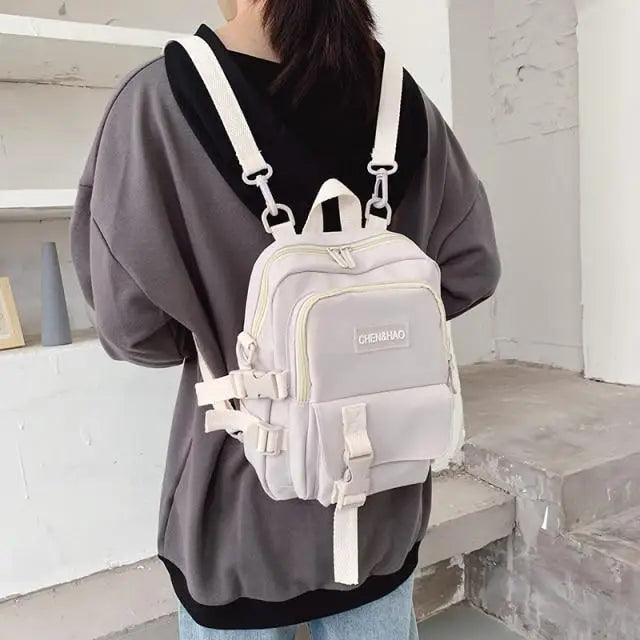 New Trendy Small Canvas Mini Backpack For Women And Girls Anti-theft Shoulder Bag And School Bag For Teenager Girls Stevvex