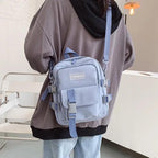 New Trendy Small Canvas Mini Backpack For Women And Girls Anti-theft Shoulder Bag And School Bag For Teenager Girls Stevvex