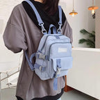 New Trendy Small Canvas Mini Backpack For Women And Girls Anti-theft Shoulder Bag And School Bag For Teenager Girls Stevvex