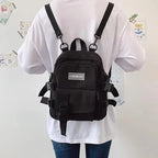 New Trendy Small Canvas Mini Backpack For Women And Girls Anti-theft Shoulder Bag And School Bag For Teenager Girls Stevvex