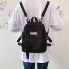 New Trendy Small Canvas Mini Backpack For Women And Girls Anti-theft Shoulder Bag And School Bag For Teenager Girls Stevvex