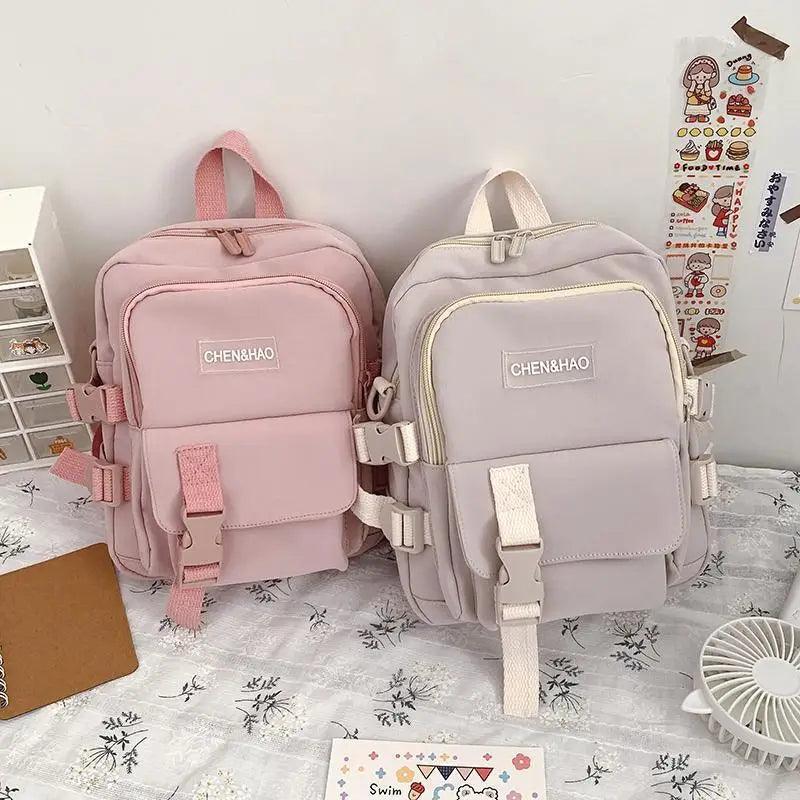 New Trendy Small Canvas Mini Backpack For Women And Girls Anti-theft Shoulder Bag And School Bag For Teenager Girls Stevvex