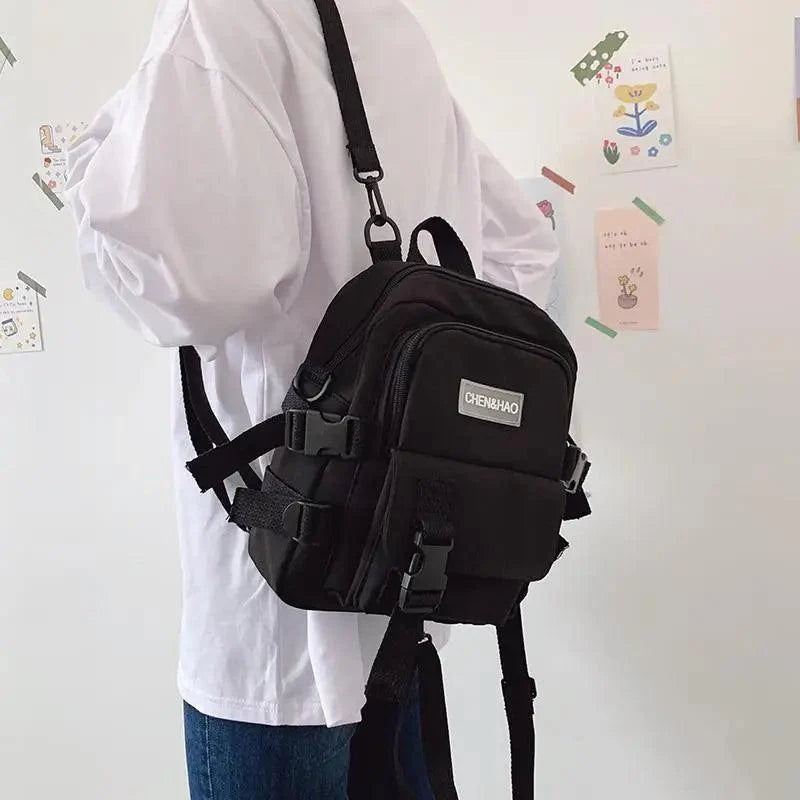 New Trendy Small Canvas Mini Backpack For Women And Girls Anti-theft Shoulder Bag And School Bag For Teenager Girls Stevvex