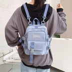 New Trendy Small Canvas Mini Backpack For Women And Girls Anti-theft Shoulder Bag And School Bag For Teenager Girls Stevvex