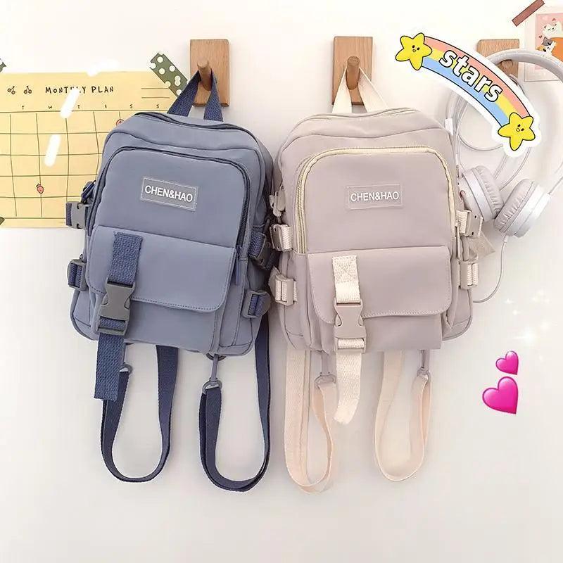 New Trendy Small Canvas Mini Backpack For Women And Girls Anti-theft Shoulder Bag And School Bag For Teenager Girls Stevvex