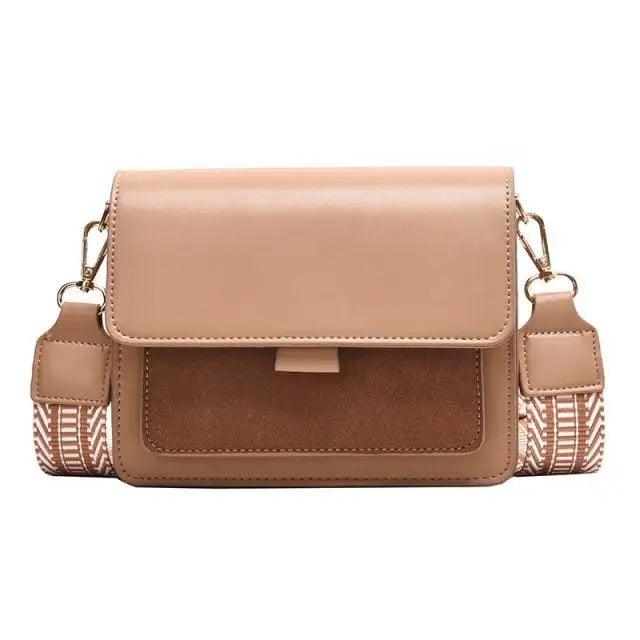 New Trendy Small Square Wide Shoulder Strap Lady Bag For Women And Girl Fashionable Casual Mobile Phone Bag And Wallet Stevvex