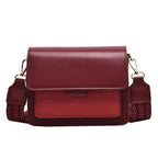 New Trendy Small Square Wide Shoulder Strap Lady Bag For Women And Girl Fashionable Casual Mobile Phone Bag And Wallet Stevvex