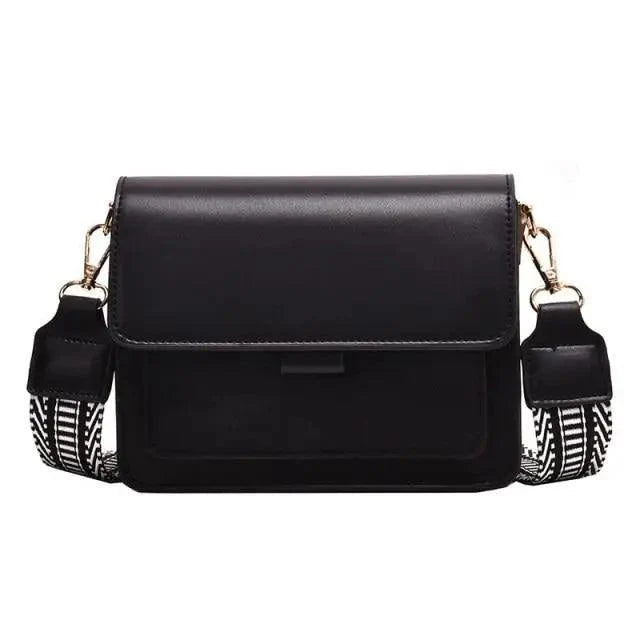 New Trendy Small Square Wide Shoulder Strap Lady Bag For Women And Girl Fashionable Casual Mobile Phone Bag And Wallet Stevvex