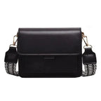 New Trendy Small Square Wide Shoulder Strap Lady Bag For Women And Girl Fashionable Casual Mobile Phone Bag And Wallet Stevvex