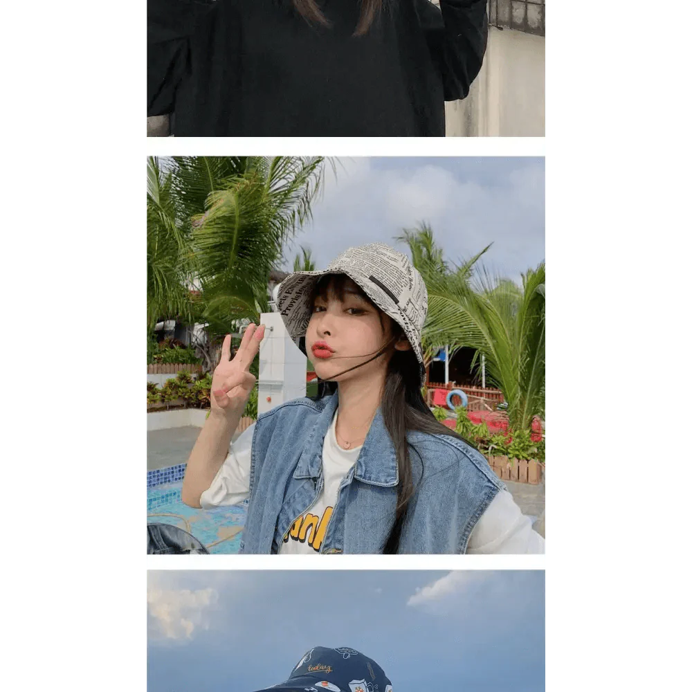New Trendy Summer Bucket Hats For Women Men's Panama Hat Double-sided Panama Sun Fishing Hat Fisherman Cap for Boys/Girls Stevvex