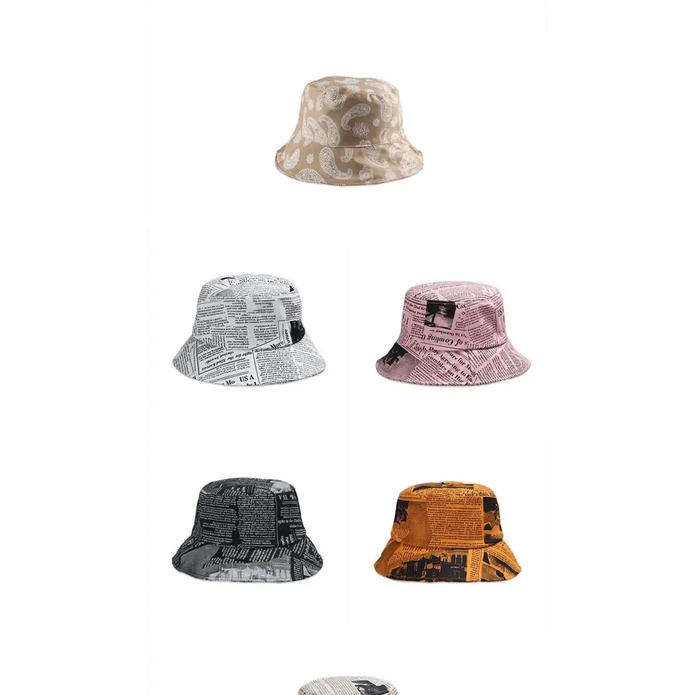 New Trendy Summer Bucket Hats For Women Men's Panama Hat Double-sided Panama Sun Fishing Hat Fisherman Cap for Boys/Girls Stevvex