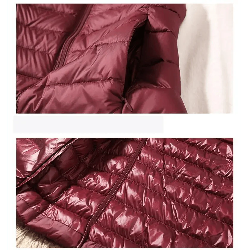 New Trendy Ultra Light Women's Duck Down Vest Jacket Autumn/Winter High collar Sleeveless Coat For Girls Stevvex