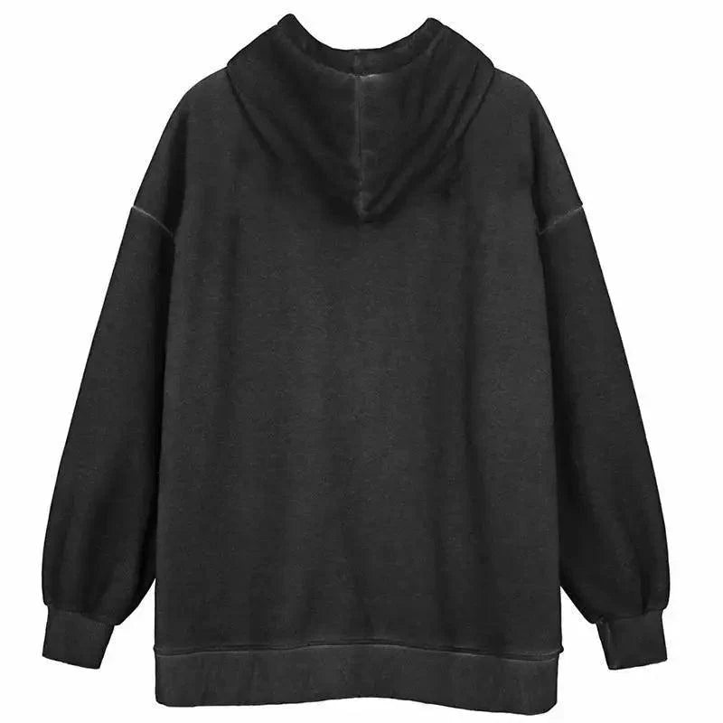 New Trendy Vintage Hip Hop Streetwear Women Hoodies Angel Dark Print Zipper Jacket Coat Hooded Top Clothes Men Women Punk Outwear Stevvex