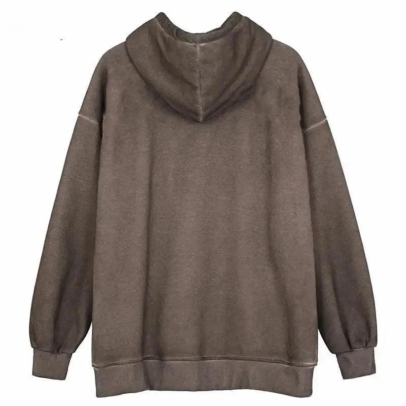 New Trendy Vintage Hip Hop Streetwear Women Hoodies Angel Dark Print Zipper Jacket Coat Hooded Top Clothes Men Women Punk Outwear Stevvex