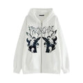 New Trendy Vintage Hip Hop Streetwear Women Hoodies Angel Dark Print Zipper Jacket Coat Hooded Top Clothes Men Women Punk Outwear Stevvex