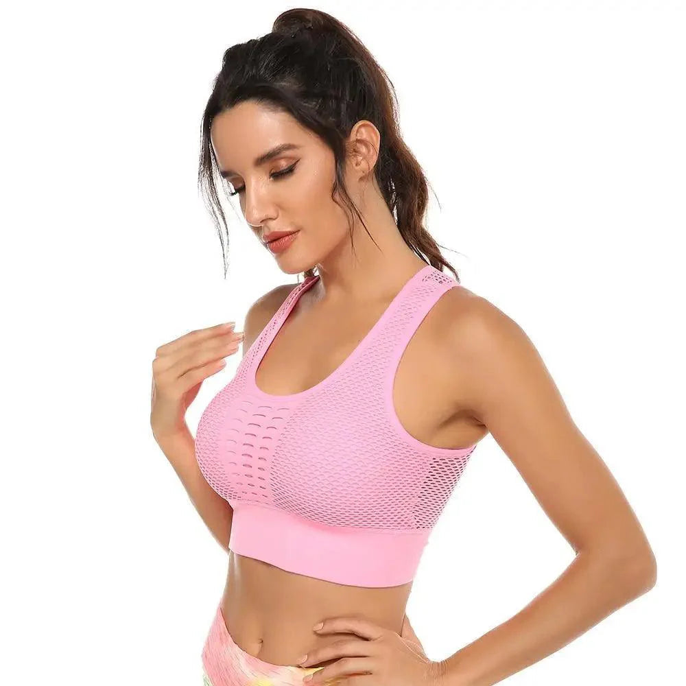 New Trendy Women's T-shirts Workout Sports Bra Yoga Vest Backless Solid Quick Dry Running Gym Sport bra Yoga Shirts Stevvex
