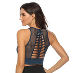 New Trendy Women's T-shirts Workout Sports Bra Yoga Vest Backless Solid Quick Dry Running Gym Sport bra Yoga Shirts Stevvex
