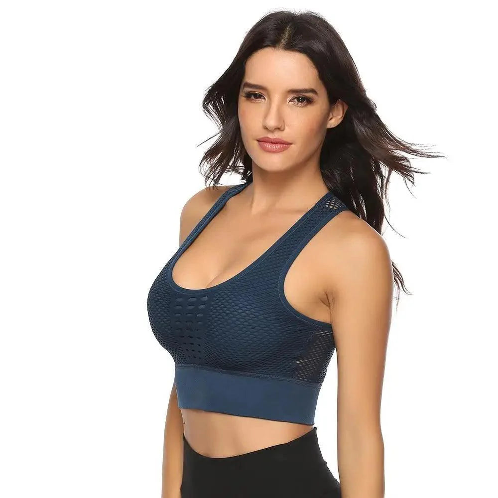New Trendy Women's T-shirts Workout Sports Bra Yoga Vest Backless Solid Quick Dry Running Gym Sport bra Yoga Shirts Stevvex