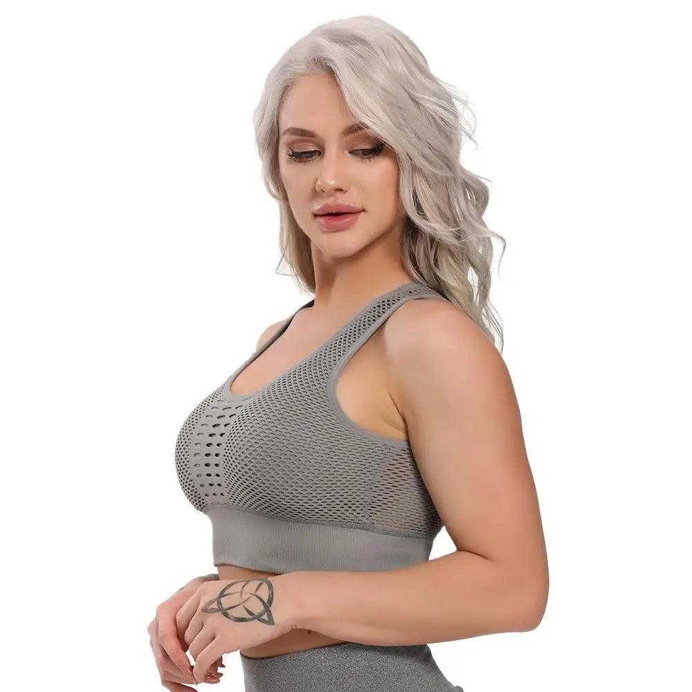New Trendy Women's T-shirts Workout Sports Bra Yoga Vest Backless Solid Quick Dry Running Gym Sport bra Yoga Shirts Stevvex
