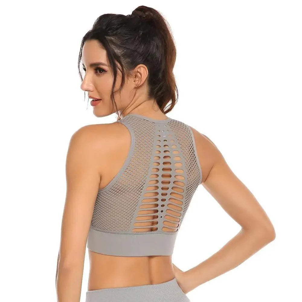 New Trendy Women's T-shirts Workout Sports Bra Yoga Vest Backless Solid Quick Dry Running Gym Sport bra Yoga Shirts Stevvex