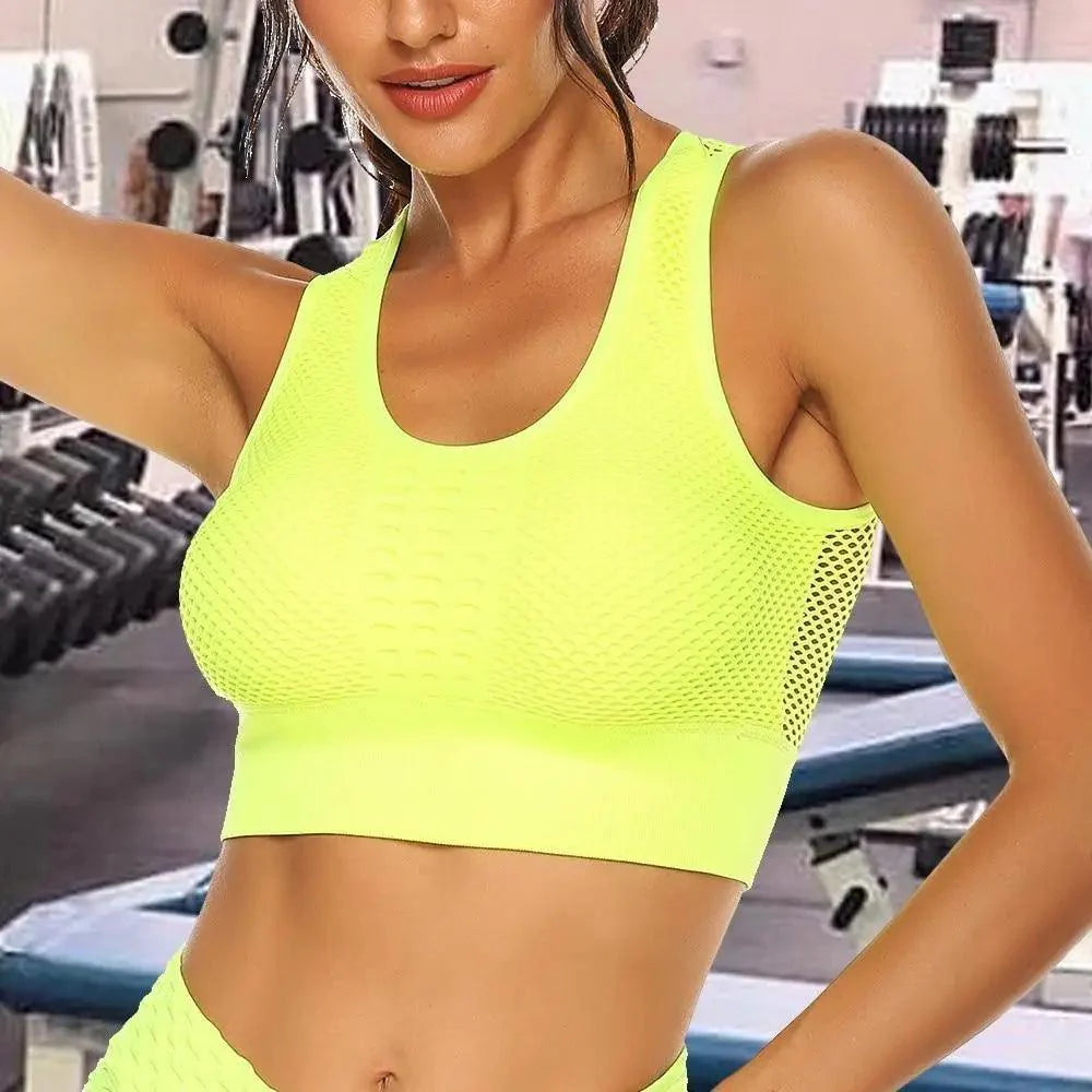 New Trendy Women's T-shirts Workout Sports Bra Yoga Vest Backless Solid Quick Dry Running Gym Sport bra Yoga Shirts Stevvex
