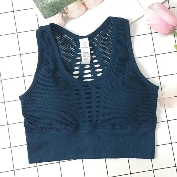 New Trendy Women's T-shirts Workout Sports Bra Yoga Vest Backless Solid Quick Dry Running Gym Sport bra Yoga Shirts Stevvex