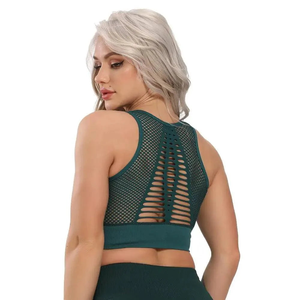 New Trendy Women's T-shirts Workout Sports Bra Yoga Vest Backless Solid Quick Dry Running Gym Sport bra Yoga Shirts Stevvex