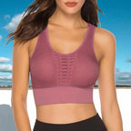 New Trendy Women's T-shirts Workout Sports Bra Yoga Vest Backless Solid Quick Dry Running Gym Sport bra Yoga Shirts Stevvex