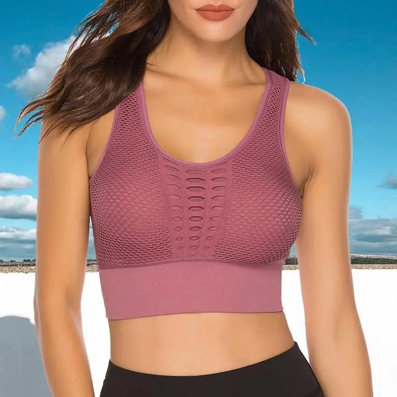 New Trendy Women's T-shirts Workout Sports Bra Yoga Vest Backless Solid Quick Dry Running Gym Sport bra Yoga Shirts Stevvex