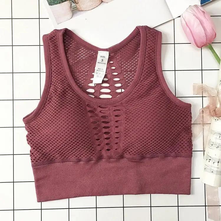 New Trendy Women's T-shirts Workout Sports Bra Yoga Vest Backless Solid Quick Dry Running Gym Sport bra Yoga Shirts Stevvex