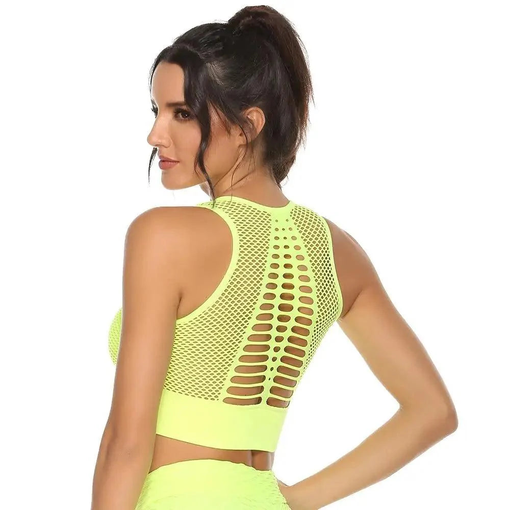 New Trendy Women's T-shirts Workout Sports Bra Yoga Vest Backless Solid Quick Dry Running Gym Sport bra Yoga Shirts Stevvex