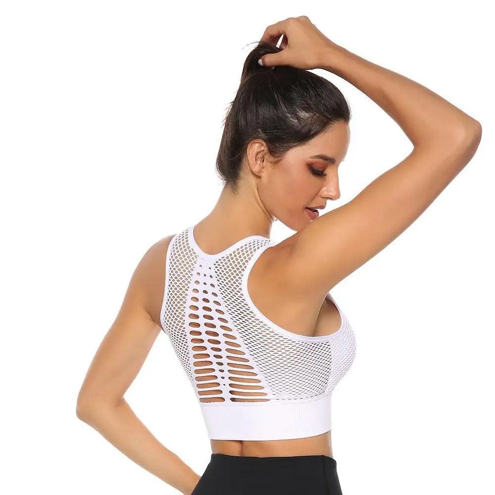 New Trendy Women's T-shirts Workout Sports Bra Yoga Vest Backless Solid Quick Dry Running Gym Sport bra Yoga Shirts Stevvex