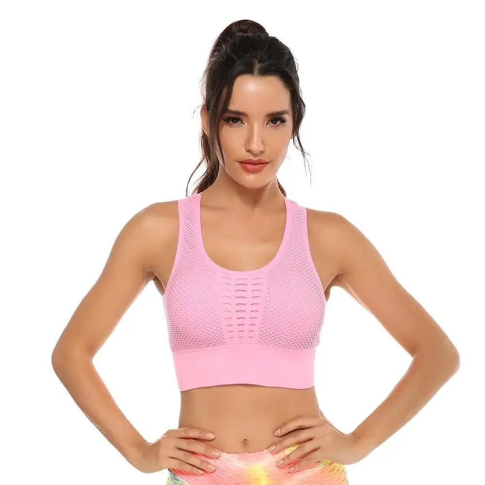 New Trendy Women's T-shirts Workout Sports Bra Yoga Vest Backless Solid Quick Dry Running Gym Sport bra Yoga Shirts Stevvex