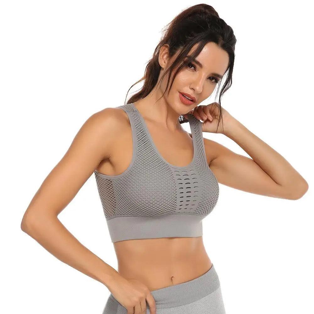 New Trendy Women's T-shirts Workout Sports Bra Yoga Vest Backless Solid Quick Dry Running Gym Sport bra Yoga Shirts Stevvex