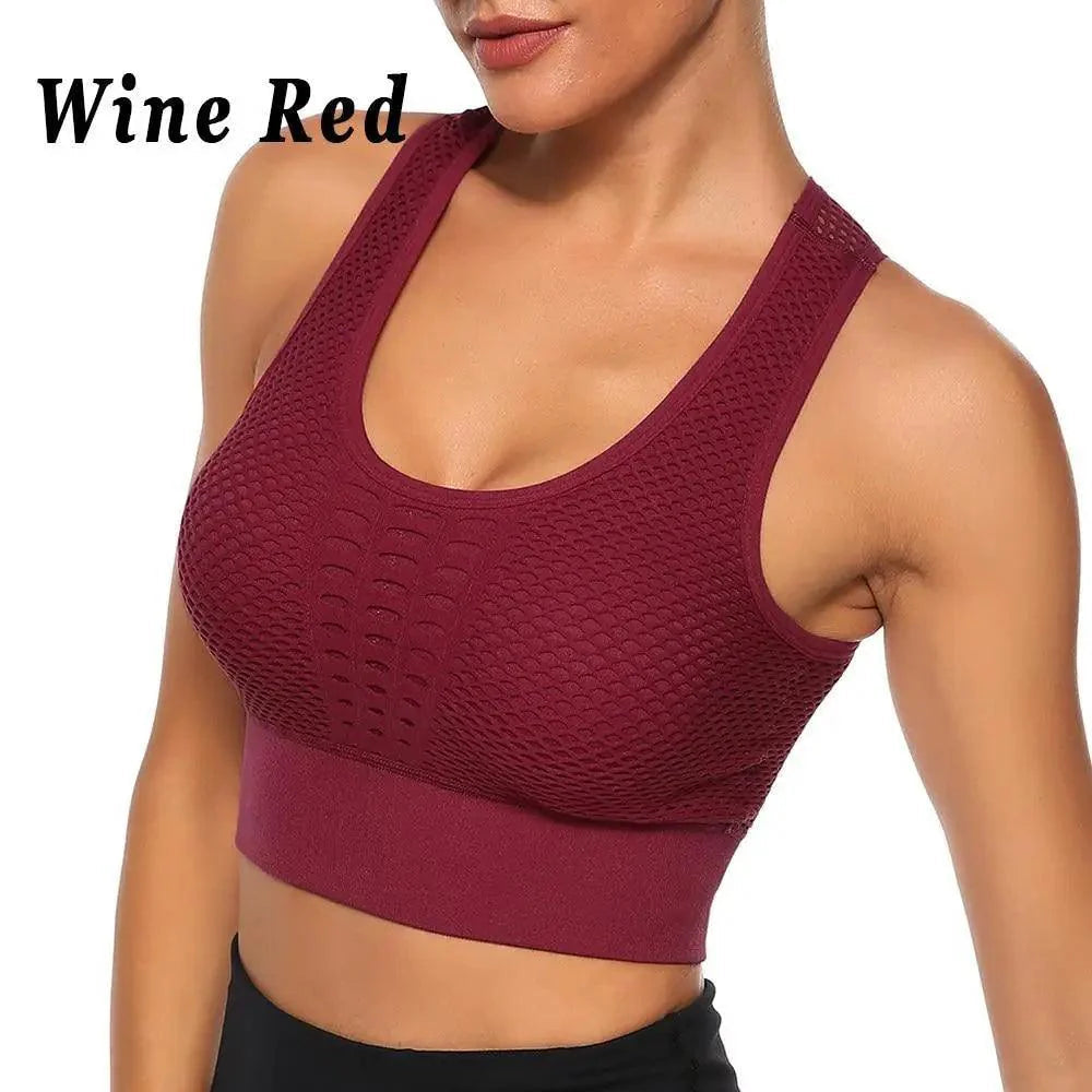 New Trendy Women's T-shirts Workout Sports Bra Yoga Vest Backless Solid Quick Dry Running Gym Sport bra Yoga Shirts Stevvex