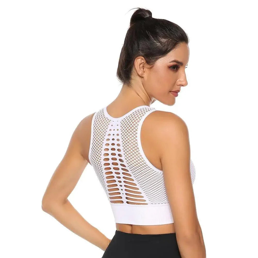 New Trendy Women's T-shirts Workout Sports Bra Yoga Vest Backless Solid Quick Dry Running Gym Sport bra Yoga Shirts Stevvex