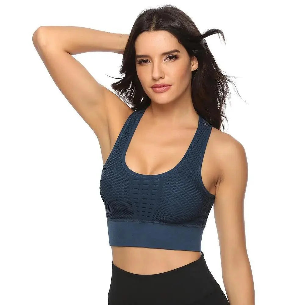 New Trendy Women's T-shirts Workout Sports Bra Yoga Vest Backless Solid Quick Dry Running Gym Sport bra Yoga Shirts Stevvex
