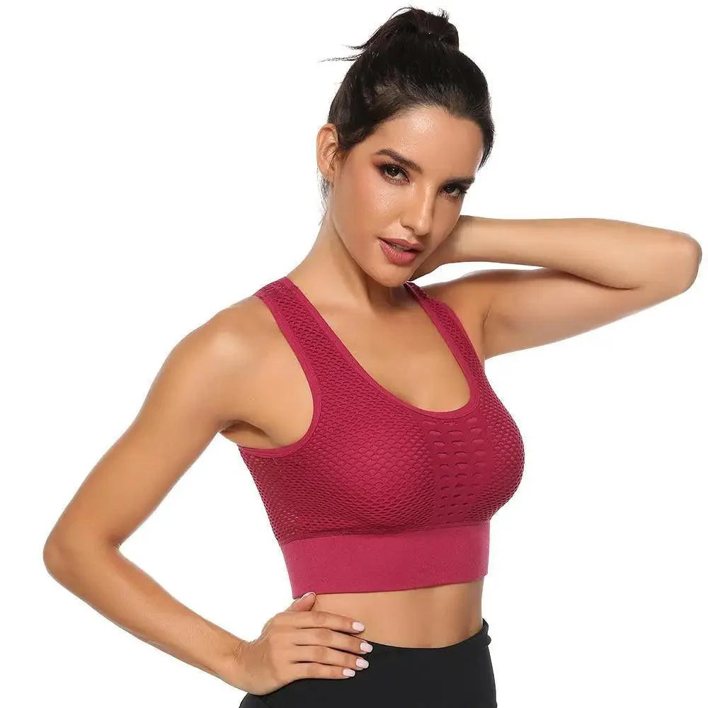 New Trendy Women's T-shirts Workout Sports Bra Yoga Vest Backless Solid Quick Dry Running Gym Sport bra Yoga Shirts Stevvex