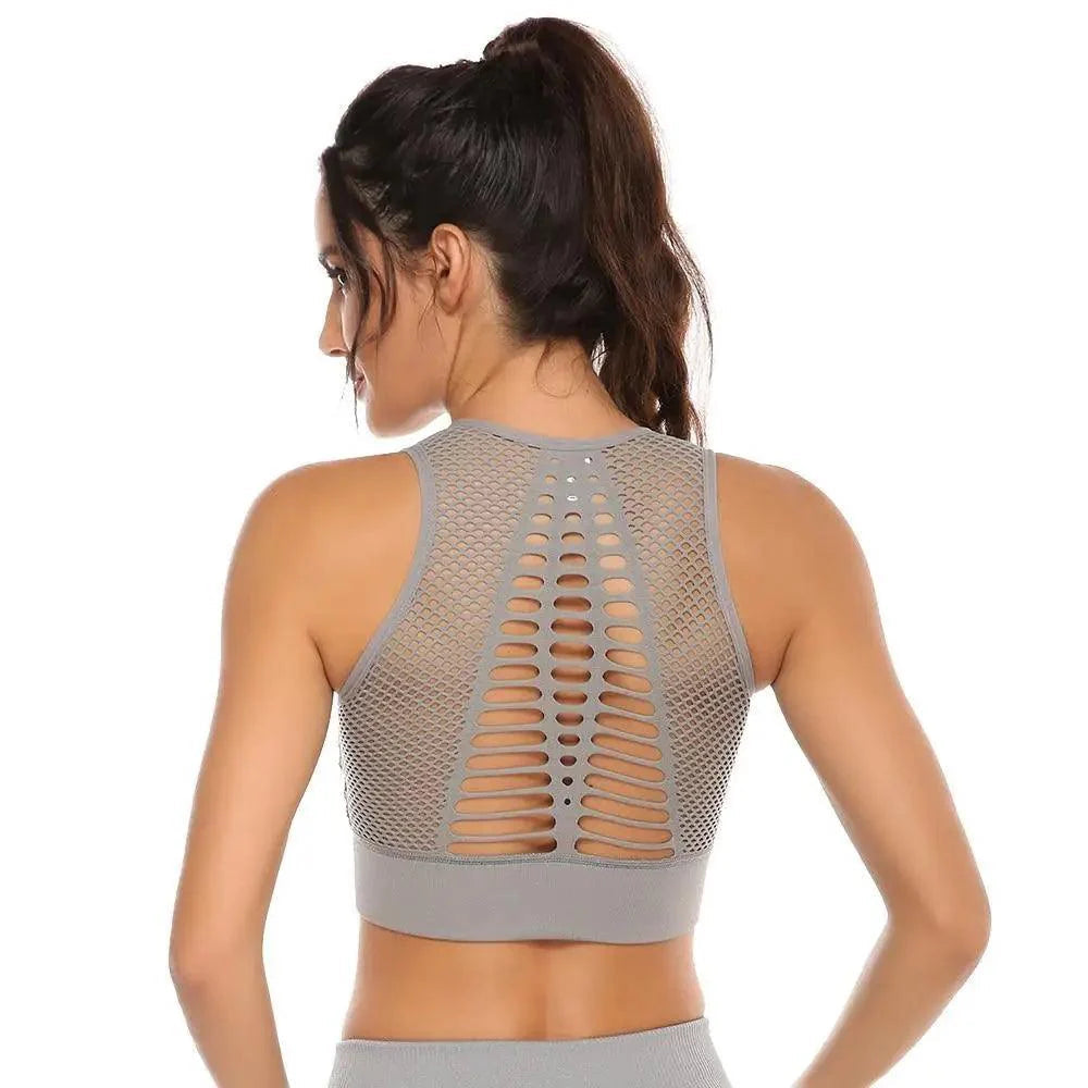 New Trendy Women's T-shirts Workout Sports Bra Yoga Vest Backless Solid Quick Dry Running Gym Sport bra Yoga Shirts Stevvex