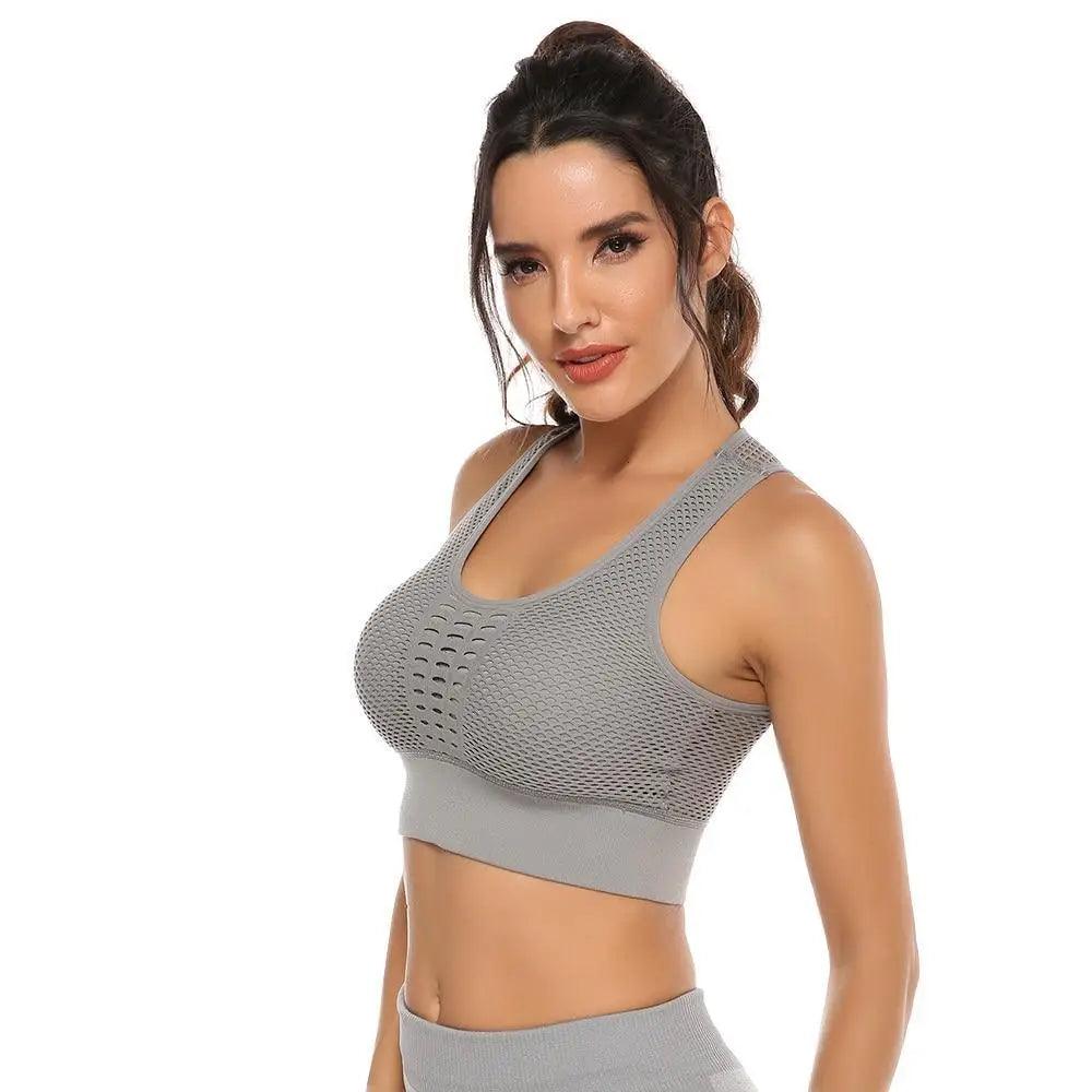 New Trendy Women's T-shirts Workout Sports Bra Yoga Vest Backless Solid Quick Dry Running Gym Sport bra Yoga Shirts Stevvex