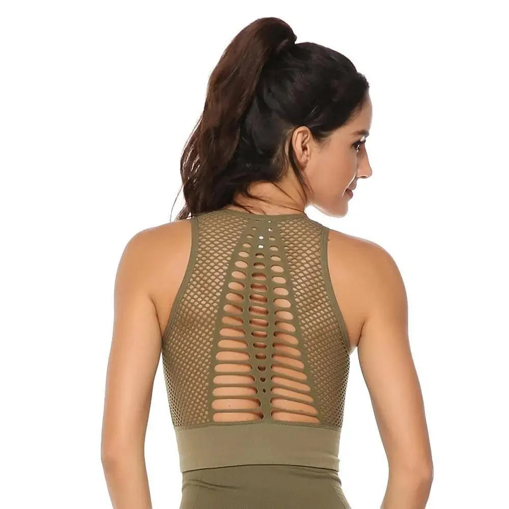 New Trendy Women's T-shirts Workout Sports Bra Yoga Vest Backless Solid Quick Dry Running Gym Sport bra Yoga Shirts Stevvex