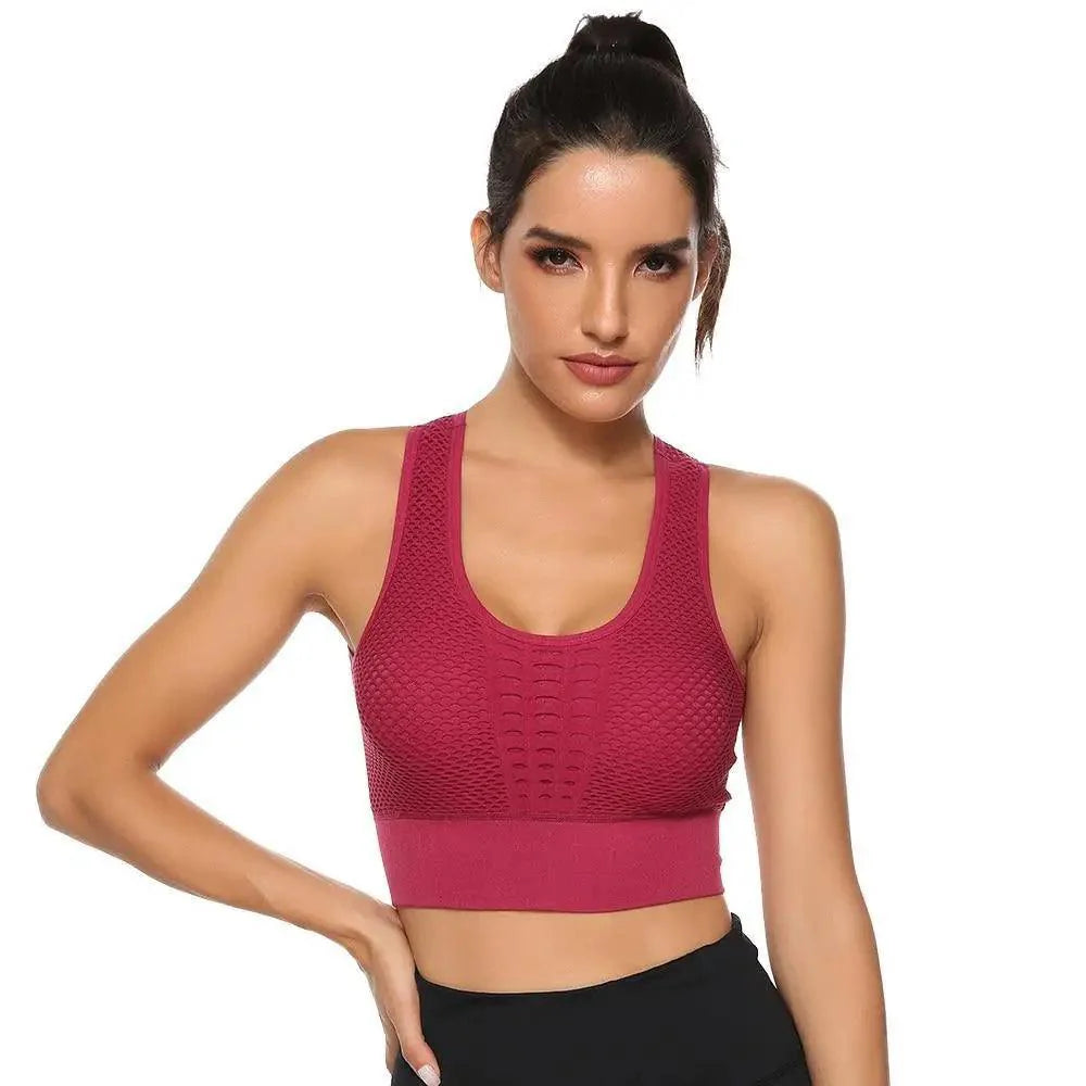 New Trendy Women's T-shirts Workout Sports Bra Yoga Vest Backless Solid Quick Dry Running Gym Sport bra Yoga Shirts Stevvex