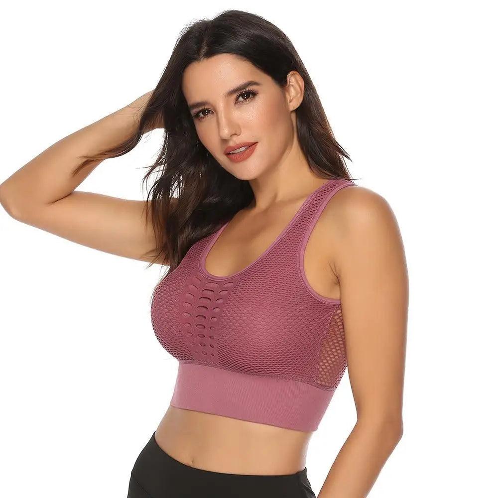 New Trendy Women's T-shirts Workout Sports Bra Yoga Vest Backless Solid Quick Dry Running Gym Sport bra Yoga Shirts Stevvex