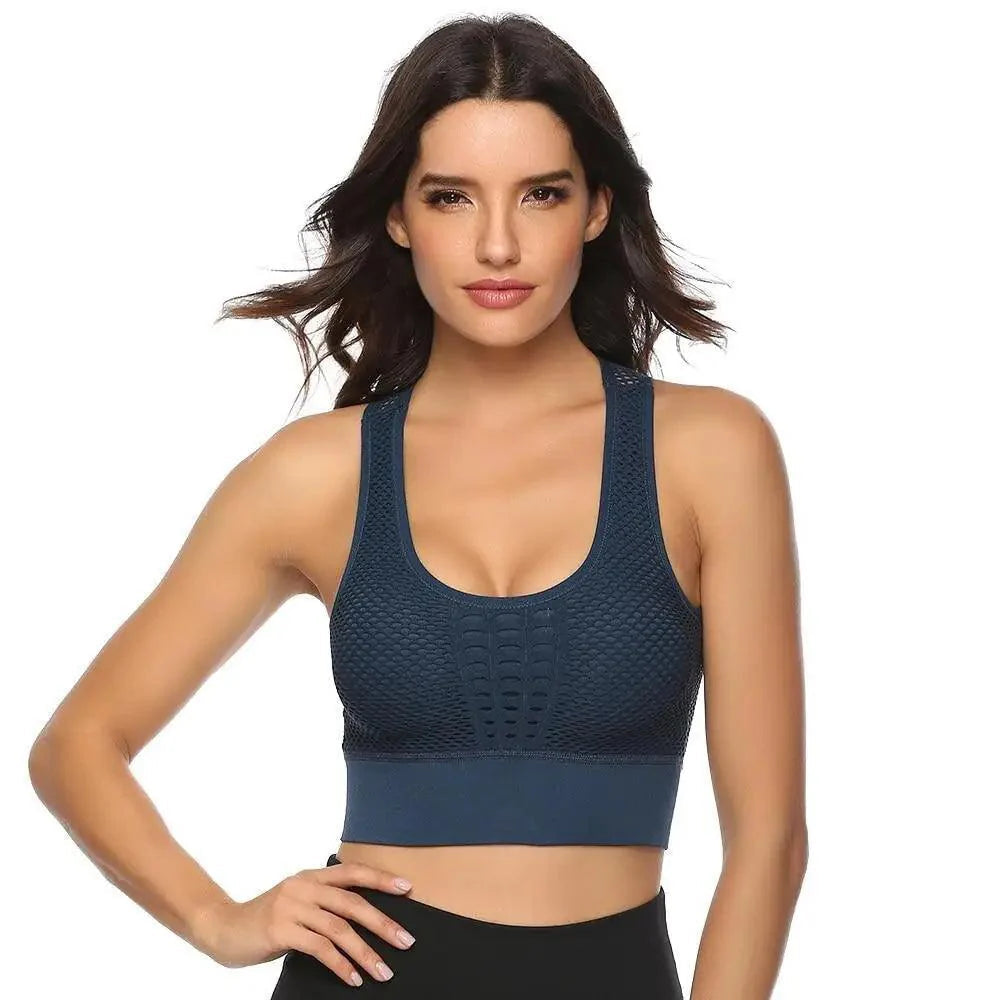 New Trendy Women's T-shirts Workout Sports Bra Yoga Vest Backless Solid Quick Dry Running Gym Sport bra Yoga Shirts Stevvex