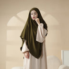 New Two-Layer Crepe Khimar (MK010) Mariam's Collection