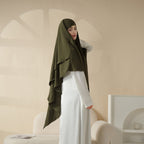 New Two-Layer Crepe Khimar (MK010) Mariam's Collection