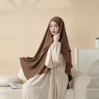 New Two-Layer Crepe Khimar (MK010) Mariam's Collection