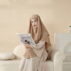 New Two-Layer Crepe Khimar (MK010) Mariam's Collection