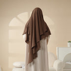 New Two-Layer Crepe Khimar (MK010) Mariam's Collection